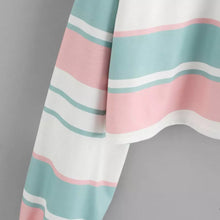 Harajuku Retro Striped Pastel Polo Tshirt