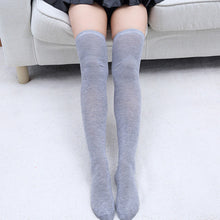 Plain Black White Grey Overknee Socks