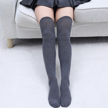 Plain Black White Grey Overknee Socks