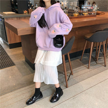 Strawberry Sleeves Forever Sweatshirt (White/Lavender)