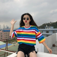 Harajuku Rainbow Stripes T-shirt