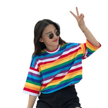 Harajuku Rainbow Stripes T-shirt