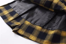 Harajuku Fall Winter Plaid Tennis Skirt (Yellow)