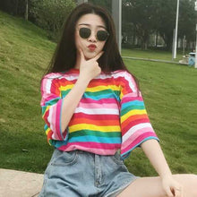 Harajuku Rainbow Stripes T-shirt