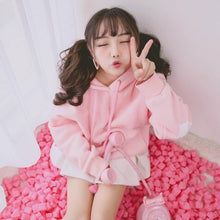 Harajuku Heart Elbow Patch Hoodie