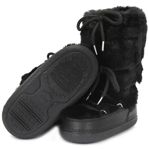 womens aesthetic shoes winter boots with fur black snow boots