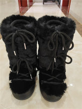 womens black winter boots with fur