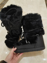 womens knee high snow boots black fuzzy boots