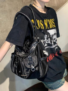 womens nana osaki outfit y2k aesthetic shoulder bag