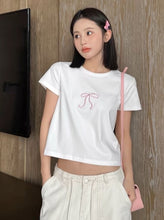 womens korean fashion balletcore coquette tshirt aesthetic cute tops clothes with bows