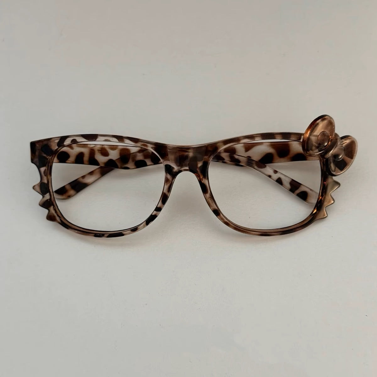 Womens Kawaii Leopard Print Hello Kitty Eyeglasses Frames – The