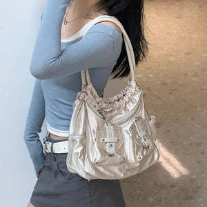 womens korean fashion aesthetic bags y2k shoulder bag white