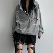 aesthetic clothes grey oversized hoodie womens