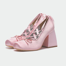 womens pink satin balletcore shoes