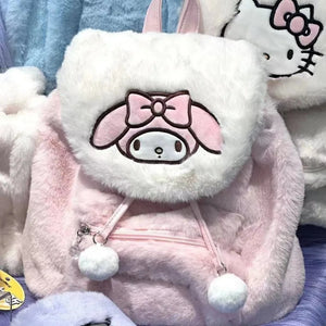 Y2K Kawaii Aesthetic My Melody Hello Kitty Backpack Plush – The Kawaii Factory