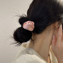 Korean Aesthetic Blackpink Coquette Dollette Satin Rose Bow Hairclip