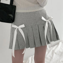 womens grey pleated mini skirt