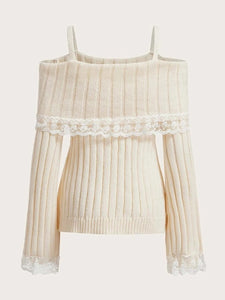 womens aesthetic tops white off the shoulder sweater