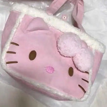 Womens Cute Kawaii Pink Hello Kitty Plush Bag