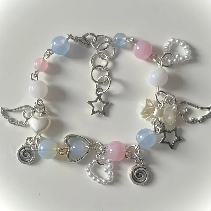 harajuku kawaii angelcore tenshi kaiwai fairy kei charm bracelet