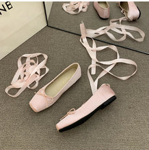 womens aesthetic shoes pink ballet flats silk satin shoes