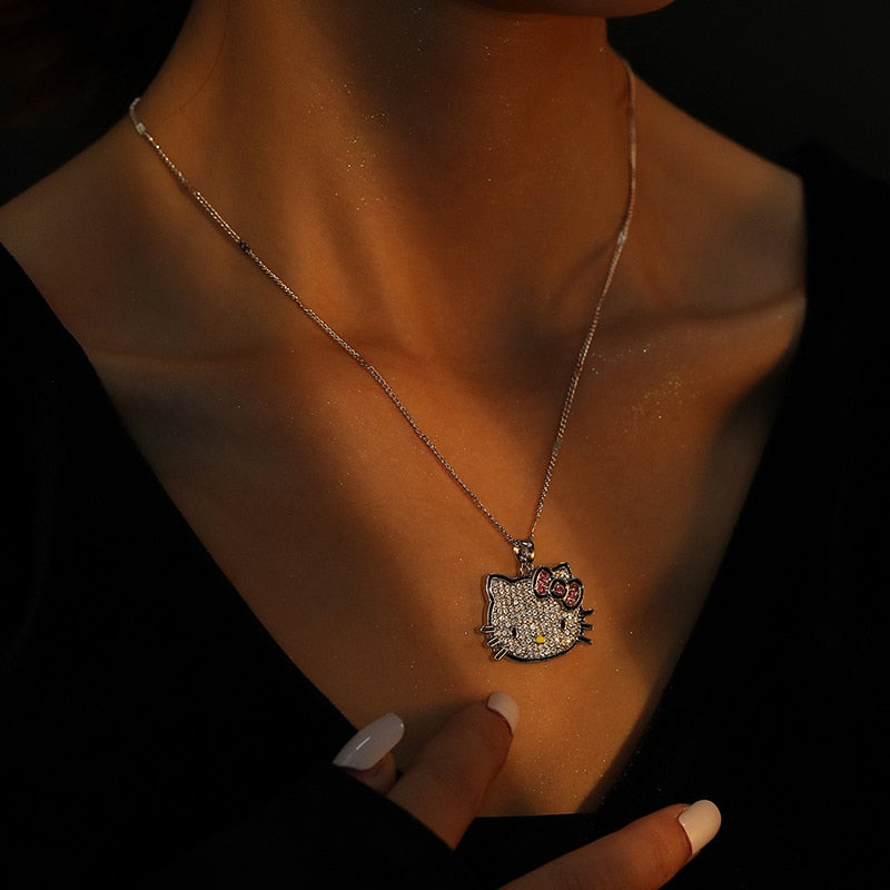 Jewelry | Hello Kitty Rhinestone Necklace | Poshmark