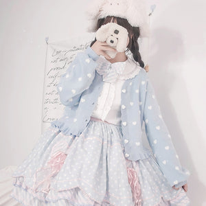 Kawaii Sweet Lolita Coquette Dollette Aesthetic Pastel Heart Print