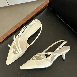 womens kitten heel shoes pumps slingback pointed toe patent leather white shoes low heel comfortable wedding shoes