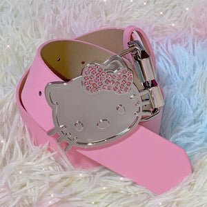 Harajuku Kawaii Y2K Aesthetic Hello Kitty Belt The Kawaii Factory Harajuku Kawaii Y2K Aesthetic Hello Kitty Belt The Kawaii Factory