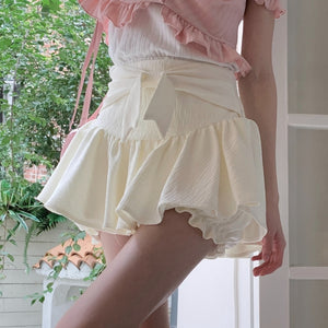 Kawaii Aesthetic Korean Fashion V Waist Pastel Chiffon Micro Skirt Bloomers