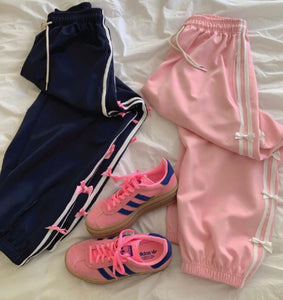 coquette aesthetic clothes pink joggers for women