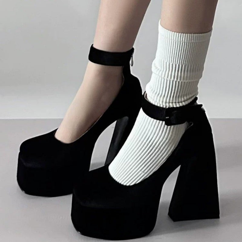 Black Faux Suede Lace Up High Heel Sandals | Tajna Shoes – Tajna Club