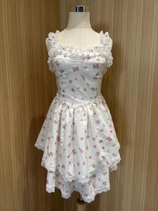 womens aesthetic clothing store coquette dress floral corset dress farmers daughter cottagecore