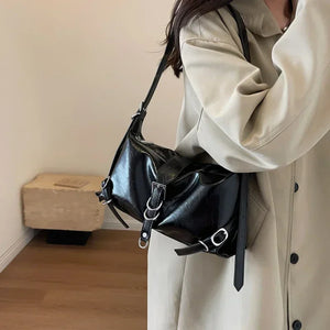 womens black hobo bag purse shoulder bag y2k aesthetic