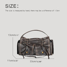 womens tiktok aesthetic bags downtown girl messy french girl biker aesthetic coquette bow handbag distressed leather brown