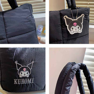 embroidered kuromi puffer bag 