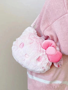 hello kitty plush purse pink
