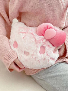 Kawaii Aesthetic Hello Kitty Pink Faux Fur Bag