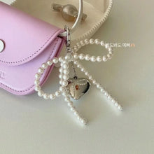 aesthetic cute coquette fashion pearl heart pendant bag charm