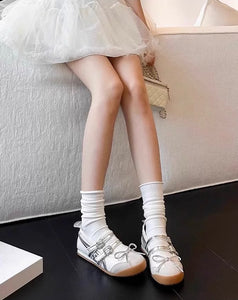 cute shoes for women 2024 white samba sneaker ballet flats