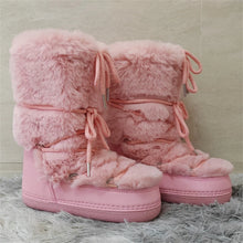 cute womens pink winter boots with fur