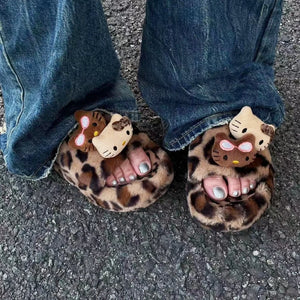 gyaru sanrio collection brown hello kitty sandals for women y2k aesthetic
