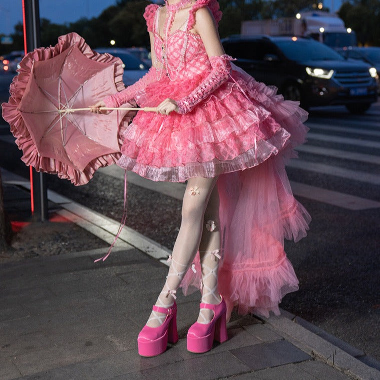 Dollette Lolita Cute Pink Skirt - How to Dress Coquette Aesthetic