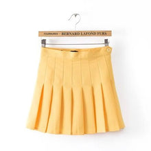 womens pleated mini skirt pastel yellow tennis skirt 2014 tumblr aesthetic 2010s fashion