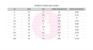 kawaii factory international shoe size chart