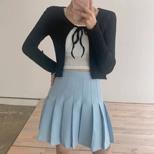 womens JK japanese school uniform skirt blue tennis skirt pleated mini skirt