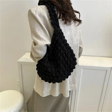 womens aesthetic casual work bags black cos quilted tote bag