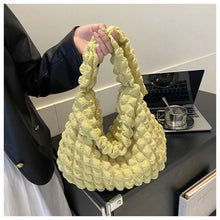 womens aesthetic fashion cute harajuku korean quilted tote bag yellow 