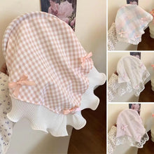 womens cottage core aesthetic coquette korean fashion pink triangle head scarf