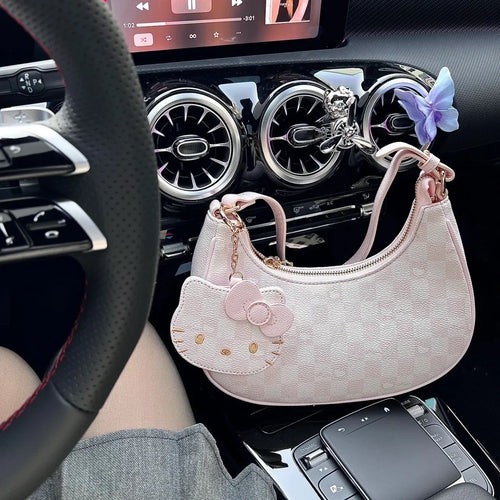 womens cute kawaii y2k aesthetic coquette baby pink hello kitty purse